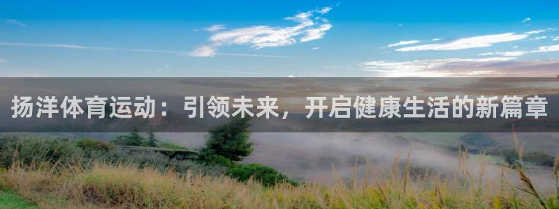 扬洋体育运动：引领未来，开启健康生活的新篇章