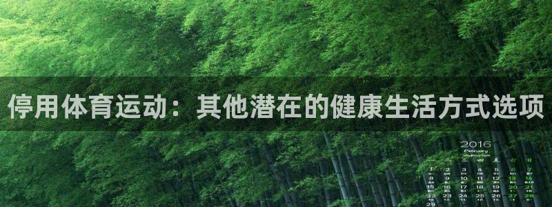 停用体育运动：其他潜在的健康生活方式选项